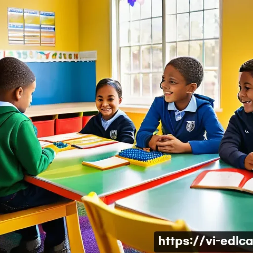 학생의 참여를 높이기 위한 전략 - **Prompt 1: Inspiring Learning Environment**
"A vibrant and welcoming elementary school classroo...